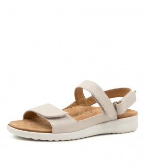 Women Ziera Benji (Wide) Sandals Grey / White | Z-624098