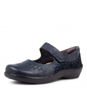 Women Ziera Gummibear (Extra Wide) Mary Janes Navy | Z-476052