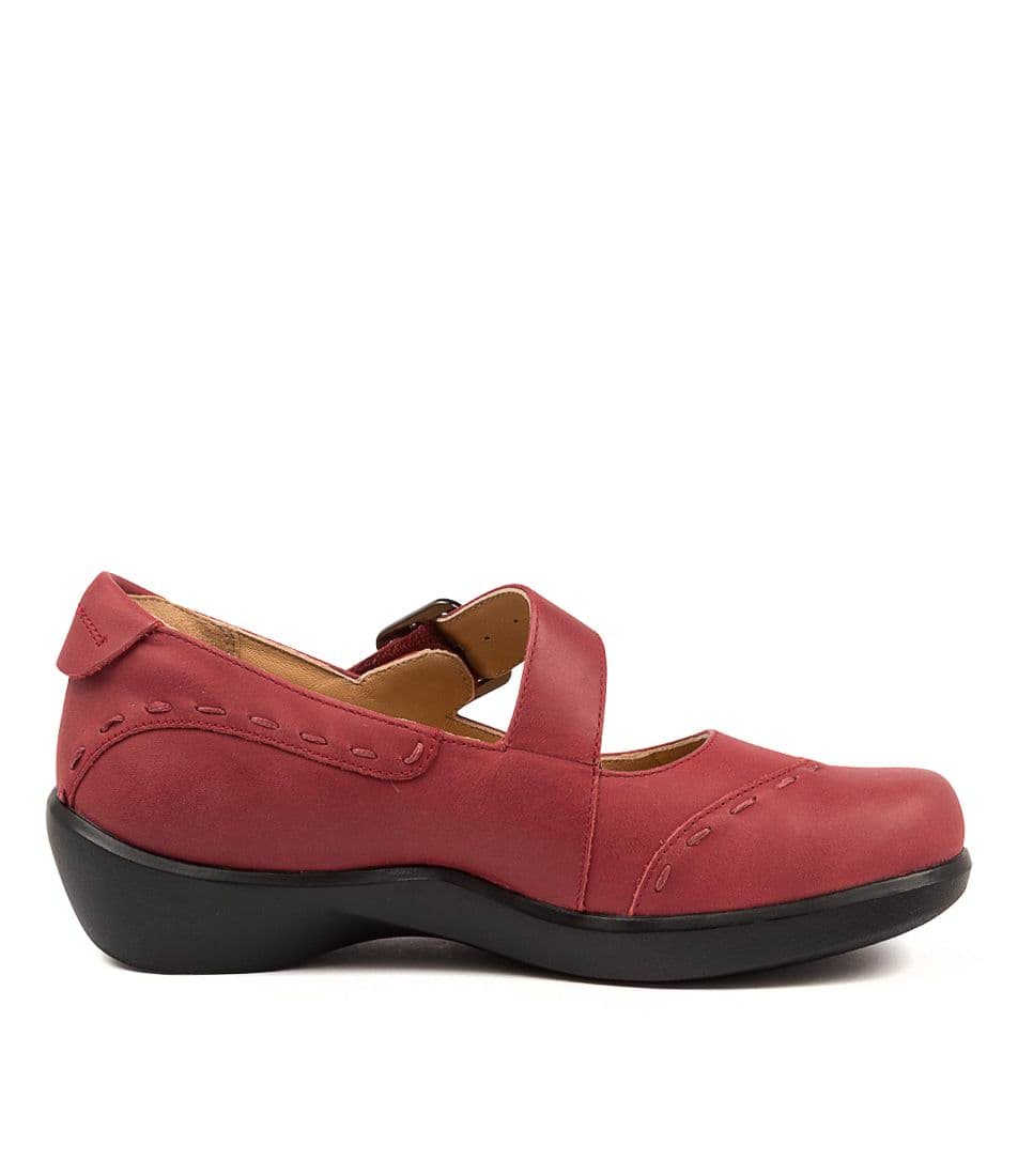 Women Ziera Angel (Wide) Mary Janes Dark Red | Z-276894