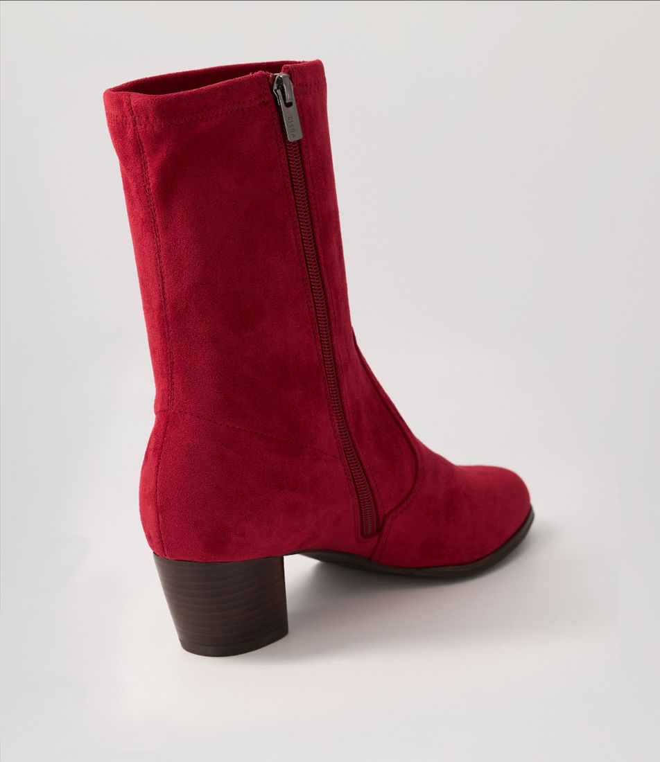 Women Ziera Genevey (Wide) Boots Red | Z-294503