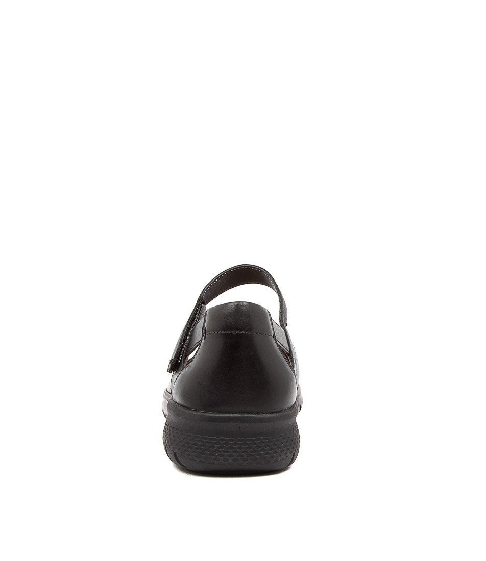 Women Ziera Sofia (Extra Wide, Adjustable Fit) Mary Janes Black | Z-964570