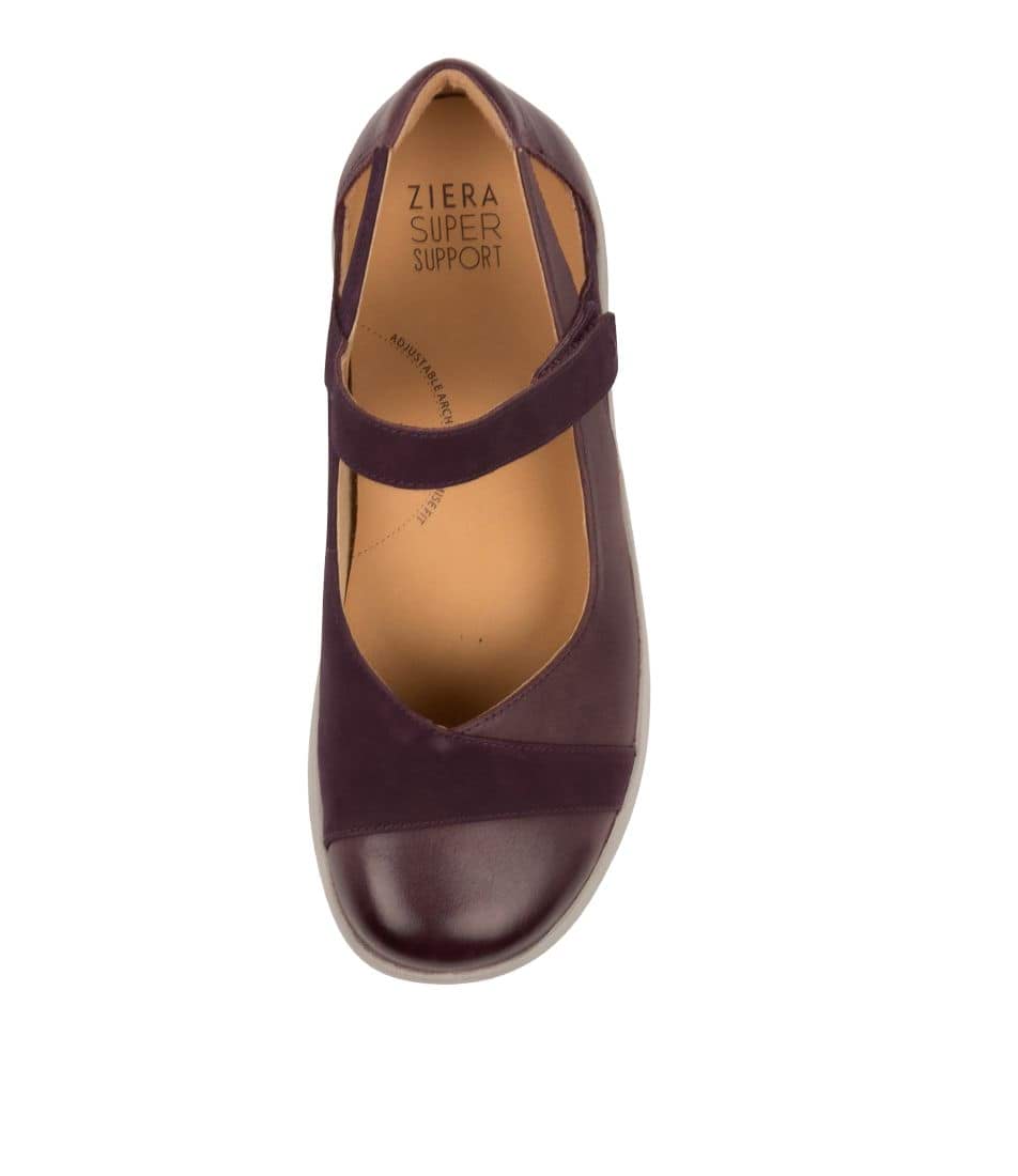 Women Ziera Sofia (Extra Wide, Adjustable Fit) Mary Janes Purple | Z-190572