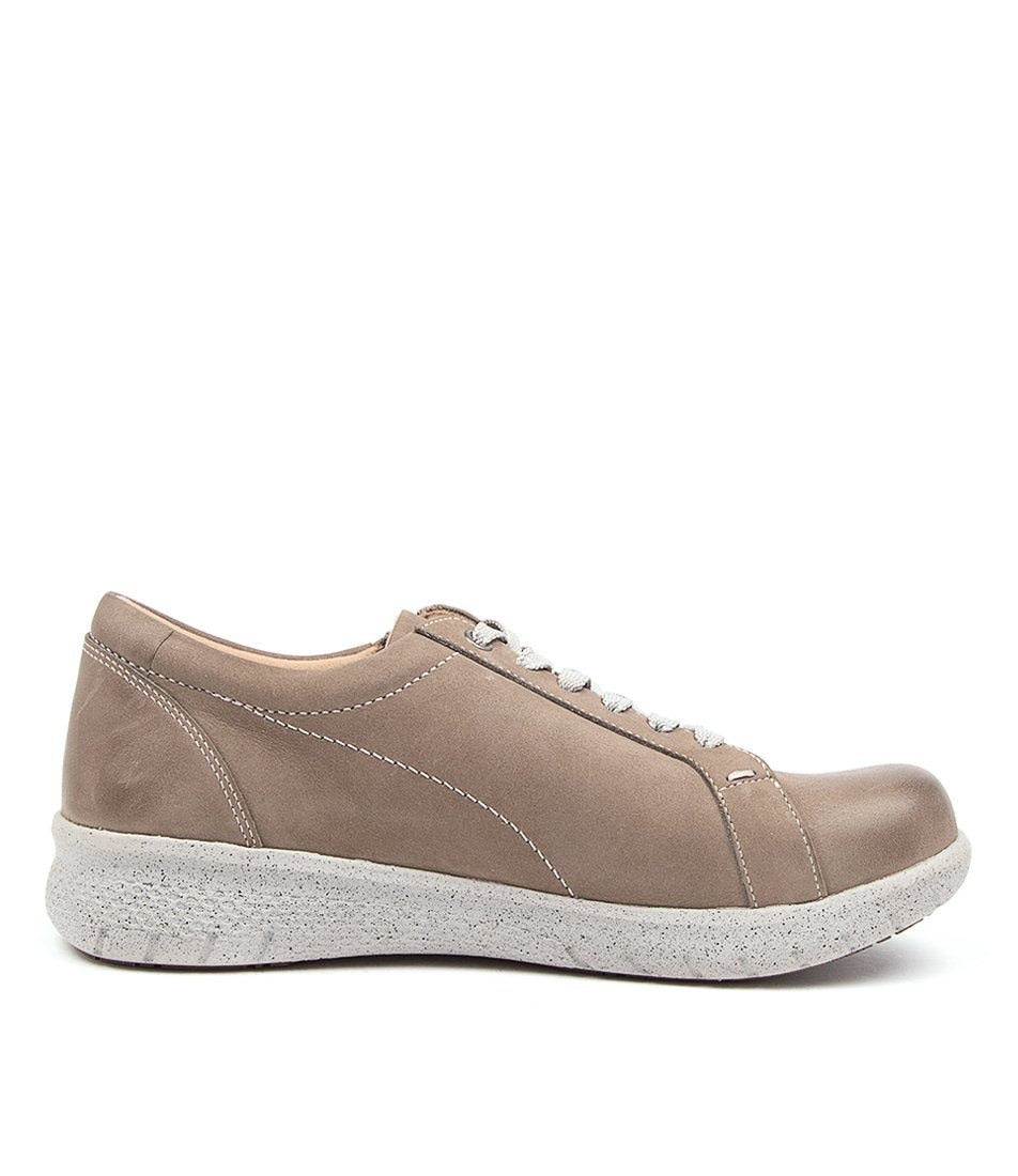 Women Ziera Solar (Extra Wide, Adjustable Fit) Sneakers Grey Brown | Z-590832