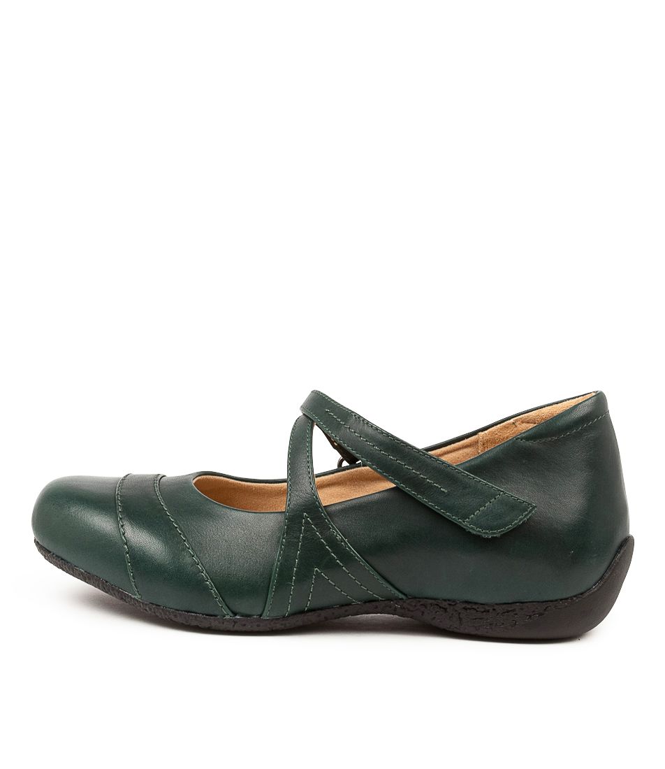 Women Ziera Xray (Wide) Mary Janes Dark Green | Z-903581